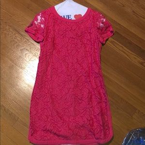 Peach/Red lace dress